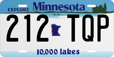 MN license plate 212TQP