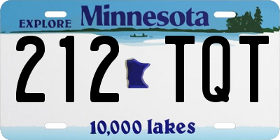 MN license plate 212TQT