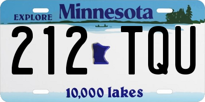 MN license plate 212TQU