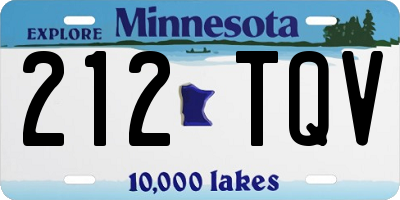 MN license plate 212TQV