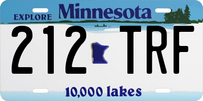 MN license plate 212TRF