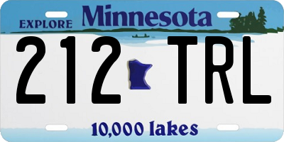 MN license plate 212TRL