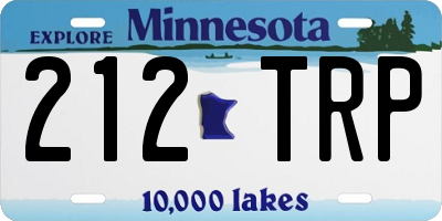 MN license plate 212TRP