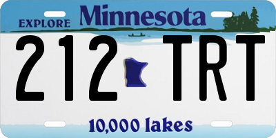 MN license plate 212TRT
