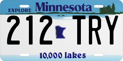 MN license plate 212TRY