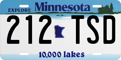 MN license plate 212TSD