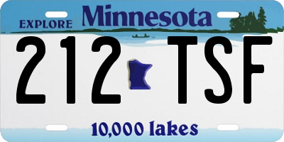 MN license plate 212TSF