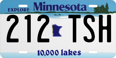 MN license plate 212TSH
