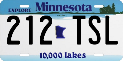 MN license plate 212TSL