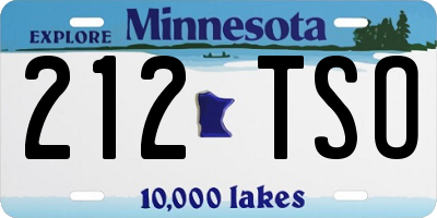 MN license plate 212TSO