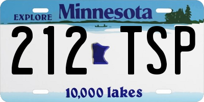 MN license plate 212TSP