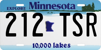 MN license plate 212TSR