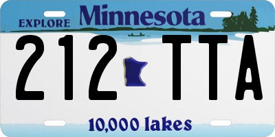 MN license plate 212TTA