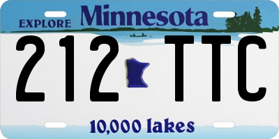 MN license plate 212TTC