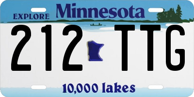 MN license plate 212TTG