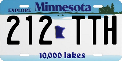 MN license plate 212TTH