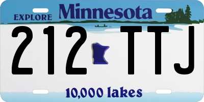 MN license plate 212TTJ