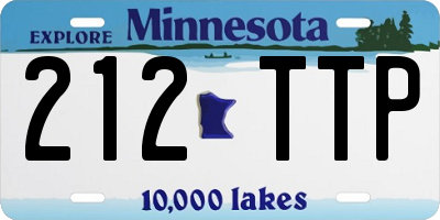 MN license plate 212TTP