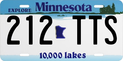 MN license plate 212TTS