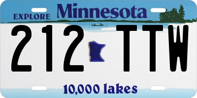MN license plate 212TTW