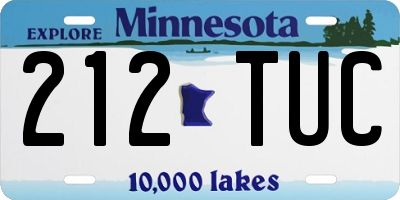 MN license plate 212TUC