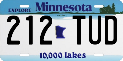 MN license plate 212TUD