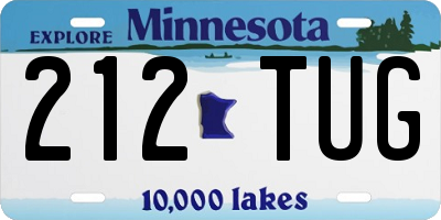 MN license plate 212TUG