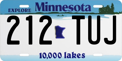 MN license plate 212TUJ