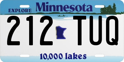 MN license plate 212TUQ