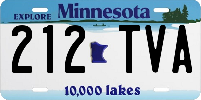 MN license plate 212TVA