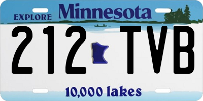 MN license plate 212TVB
