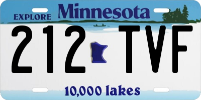 MN license plate 212TVF