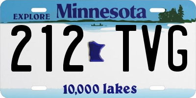MN license plate 212TVG