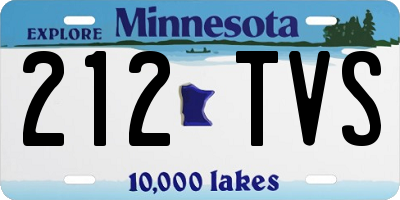MN license plate 212TVS