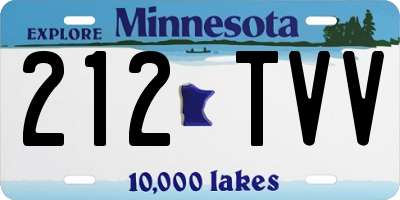 MN license plate 212TVV
