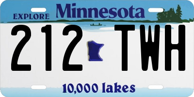 MN license plate 212TWH