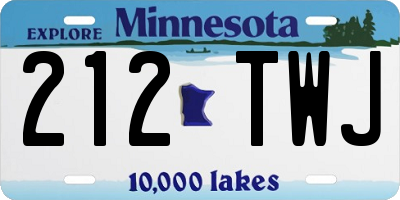 MN license plate 212TWJ