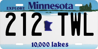 MN license plate 212TWL