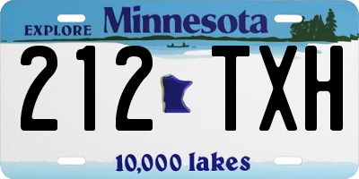MN license plate 212TXH