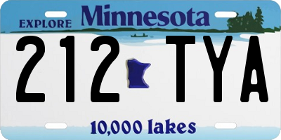 MN license plate 212TYA