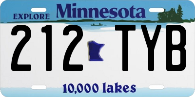 MN license plate 212TYB