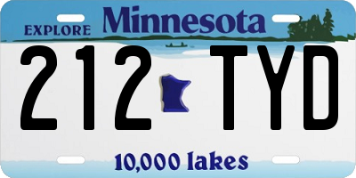 MN license plate 212TYD