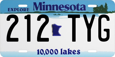 MN license plate 212TYG