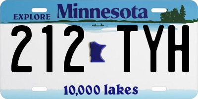 MN license plate 212TYH