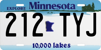 MN license plate 212TYJ