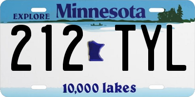 MN license plate 212TYL