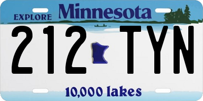 MN license plate 212TYN