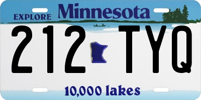 MN license plate 212TYQ