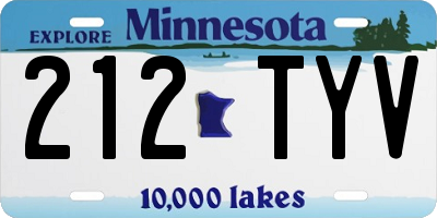 MN license plate 212TYV