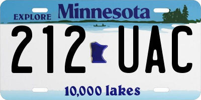 MN license plate 212UAC